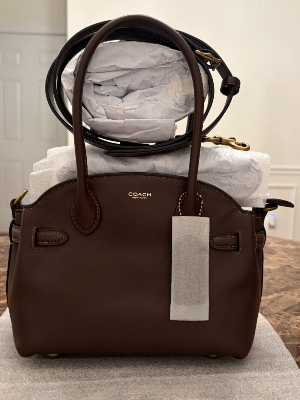 New Without Tag Coach Soft Empire Carryall Bag 21 (Maple)